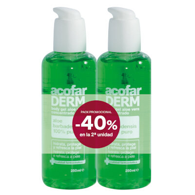 ACOFARDERM BODY GEL ALOE CONCE 2X250ML