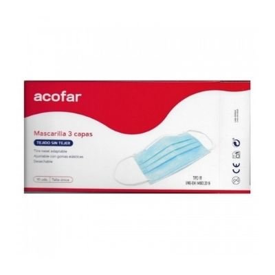 MASCARILLA QUIRUR ACOFAR 3 CAPAS IIR 50U