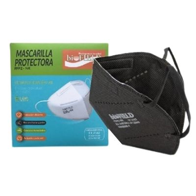 MASCARILLAS FFP2 BIOFIELD NEGRAS 20 UDS