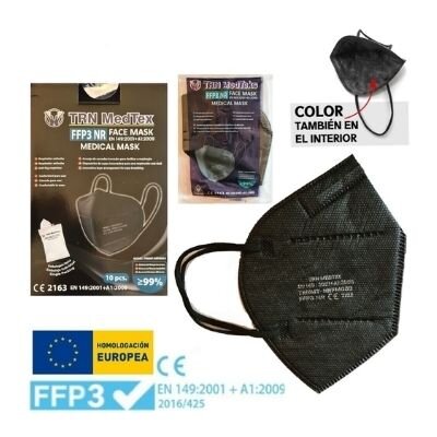 MASCARILLA FFP3 NEGRA MD003 CE2163 10 UD