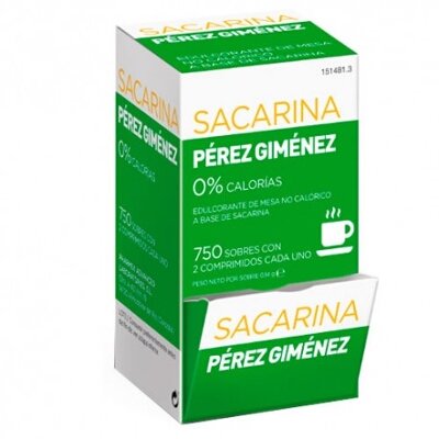 SACARINA PEREZ GIMENEZ 750 SOBRES 2 COMP