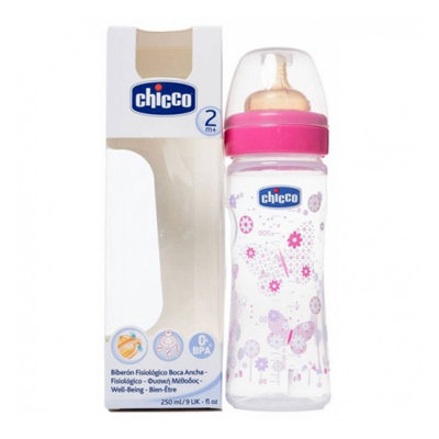 BIBERON CHICCO CAUCHO F NORMAL ROSA 150M