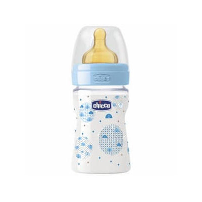 BIBERON CHICCO CAUCHO F NORMAL AZUL 150M