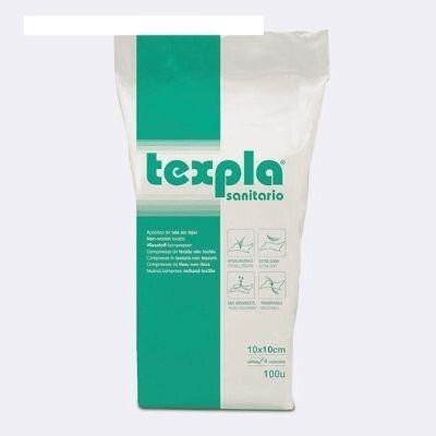 TEXPLA APOSITO TELA S/TEJER 10X10CM 100U