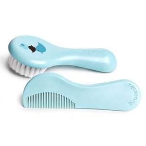 SUAVINEX SET CEPILLO PEINE AZUL DECORADO