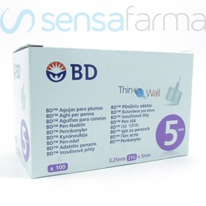 AGUJA BD PLUMAS 0,25(31G)X5MM S/LAT 100U