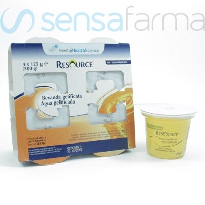 RESOURCE AGUA GELIFICADA NARANJA 4X125GR
