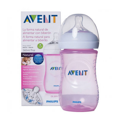 AVENT BIBERON PP NATURAL ROSA 260ML