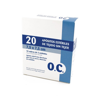 COMPRESA ESTERIL OC TEJIDO S/TEJ 7,5X7,5