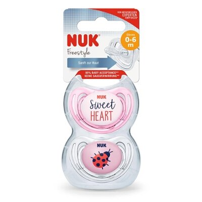 CHUPETE NUK SILICONA FREESTYLE T3 2 UNID