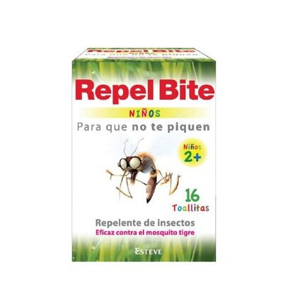 REPEL BITE NIÑOS TOALLITAS 16 UNIDADES.