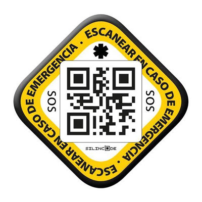 ADHESIVO CASCO IDENTIFICA SILINCODE QR
