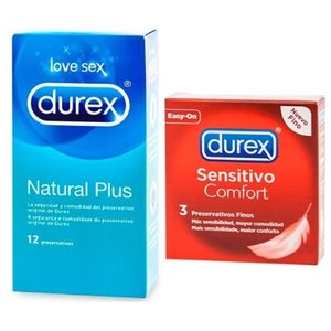 DUREX NATURAL PLUS 12 U + SENSISITVO 3 U