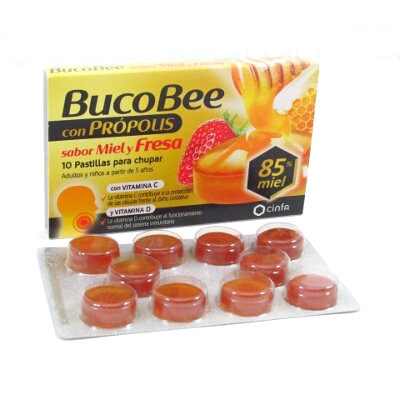 BUCOBEE MIEL FRESA PROPOLIS 10 PAST CHUP