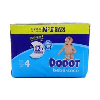 PAÑAL DODOT BEBE SECO T4 9-14 KG 40U