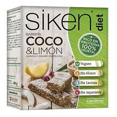 SIKENDIET VEGAN BARRITA COCO LIMON 4 UDS