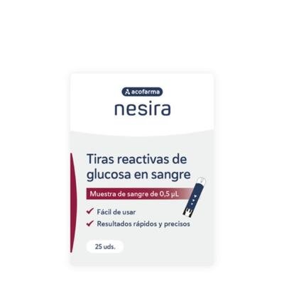 ACOFAR NESIRA TIRAS GLUCOSA SANGRE 25 UN