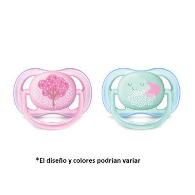 CHUPETE AVENT ULTRA NIÑA SILIC 0-6M 2 UD