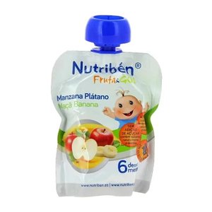 NUTRIBEN FRUTA AND GO MANZANA PLATA 90 G