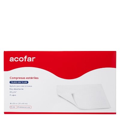 ACOFAR COMPRESAS TEJID S/TEJER 20X10 50U