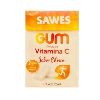 SAWES CHICLES GUM VITAMINA C 24 GRAMOS