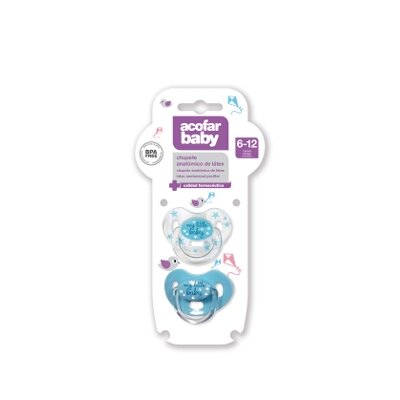 ACOFARBABY CHUPETE LATEX AZUL 6-12M