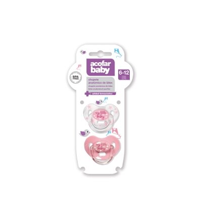 ACOFARBABY CHUPETE LATEX ROSA 6-12M