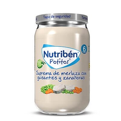 NUTRIBEN MERLUZA GUISANTE ZANAHORIA 235G