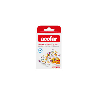 ACOFAR TIRAS INFANTILES EMOJI 20 U