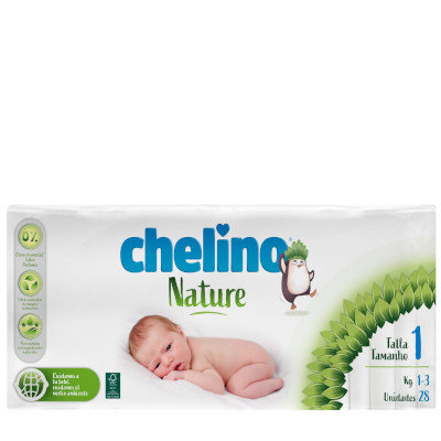 PAÑAL INFAN CHELINO NATURE T1 1-3 KG 28U