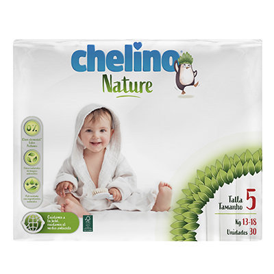 PAÑAL INFAN CHELINO NATURE T5 13-18K 30U