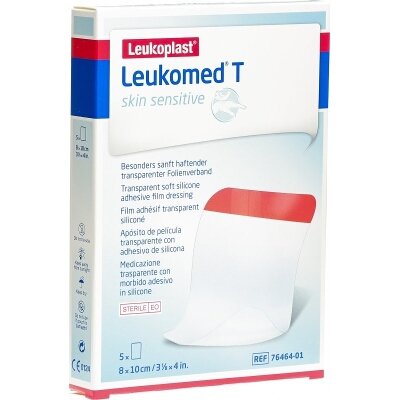 LEUKOMED T SKIN SENSIT 8X10 CM 5 UDS