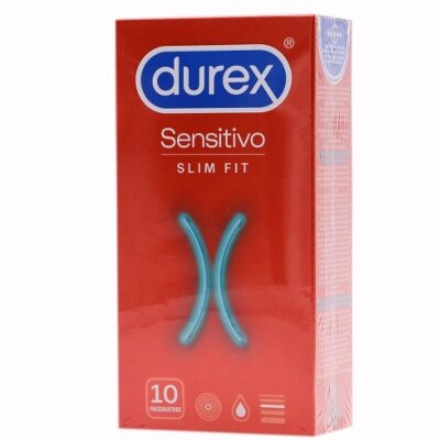 DUREX SENSITIVO SUAVE SLIM FIT 10U
