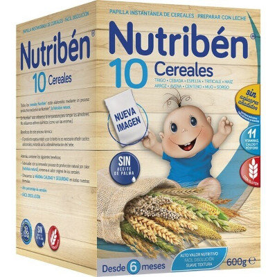 NUTRIBEN PAPILLA 10 CEREALES 600 GRAMOS