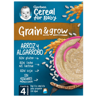 GERBER PAPILLA ARROZ Y ALGARROBO 1X250G