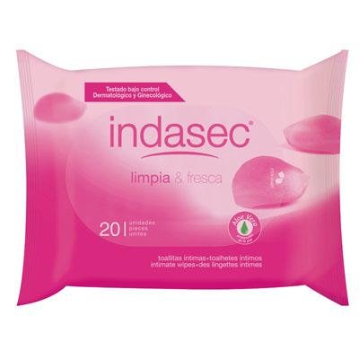 INDASEC TOALLITAS HIGIENE INTIMA SOB 20U