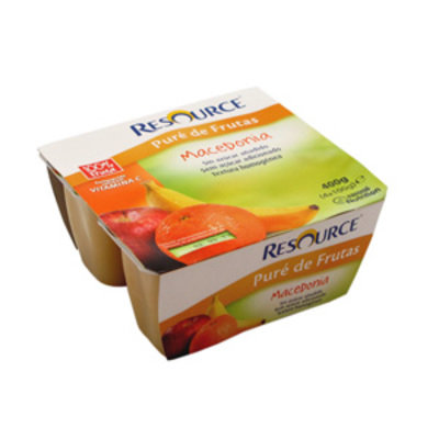 MERITENE PURE DE FRUTAS MACEDONIA 4X100G