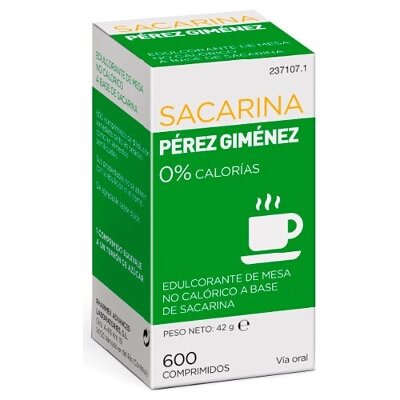SACARINA PEREZ GIMENEZ 600 COMPRIMIDOS