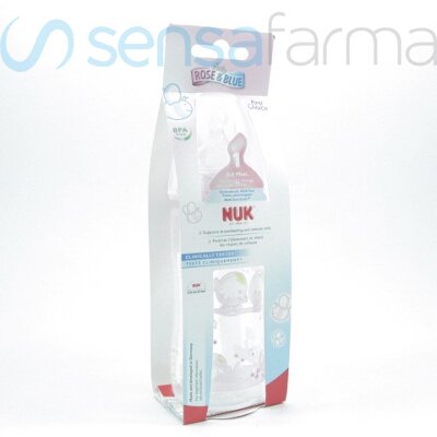 BIBERON NUK FC SILICONA ROSA 1M 300 ML