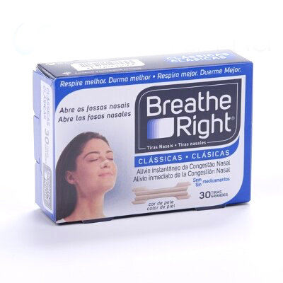 TIRAS NASALES BREATHE RIGHT GRANDES 30 U