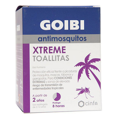 GOIBI XTREME ANTIMOSQ TROPICAL 16 TOALLI