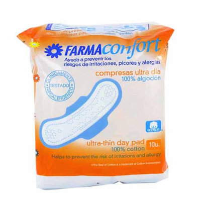 COMPRESAS FARMACONFORT DIA ALAS 10 UND