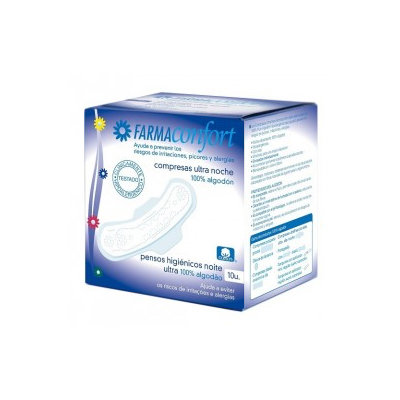 COMPRESAS FARMACONFORT NOCHE ALAS 10 UND