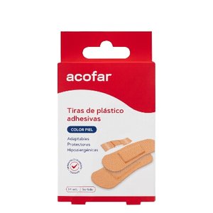 ACOFAR TIRITAS PLASTICO PIEL 24U SURTIDO