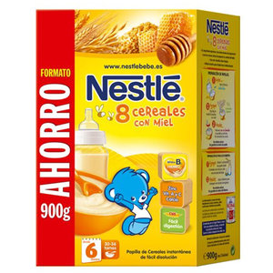 NESTLE 8 CEREALES MIEL 900 G.