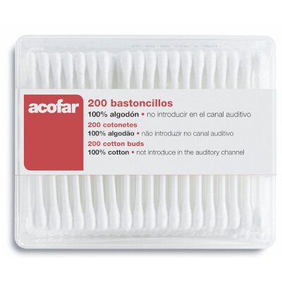 ACOFAR BASTONCILLOS ALGODON 200 UNIDADES