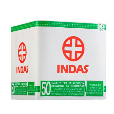 COMPRESAS GASA ESTERIL INDAS 50 UND