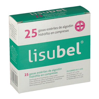 COMPRESAS GASA ESTERIL LISUBEL 25 UND