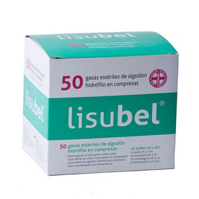 COMPRESAS GASA ESTERIL LISUBEL 50 UND