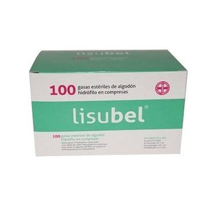COMPRESAS GASA ESTERIL LISUBEL 100 UND